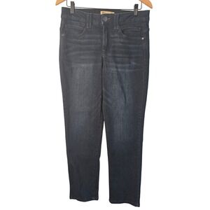 Democracy Ab Solution High Rise Straight Leg Jeans Dark Wash Indigo Size 10